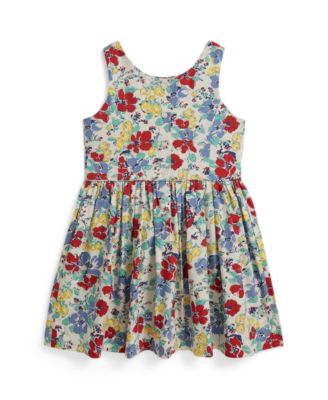 Girls' 2T-6X Floral Sleeveless Dress
