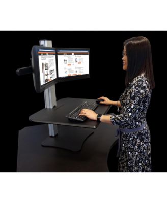 High Rise Dual Monitor Sit and Stand Desk Converter