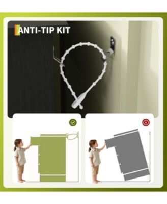 Tall 4-Drawer Dresser with RGB Lights & Charging Station, App Controlled Music Sync LED Dresser