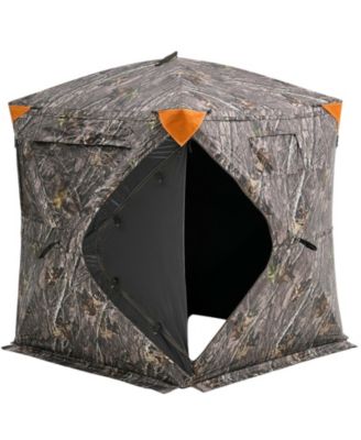 270° Hunting Blind Ground Blind, 1-2 Person Pop-Up Deer Blind with Carrying Bag, Portable Hunting Tent with 3 Horizontal Windows