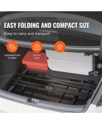 Portable DJ Table Stand, 32"-43" Adjustable Height, 18" Tabletop, Foldable Double-X Keyboard Stand for Laptop and Controller