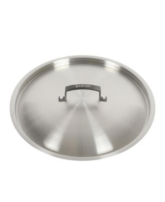 12-Inch Tri-Ply Stainless Steel Frying Pan with Lid & Black Handle – Professional Grade Skillet for Searing, Sauteing & Even Heat Cooking