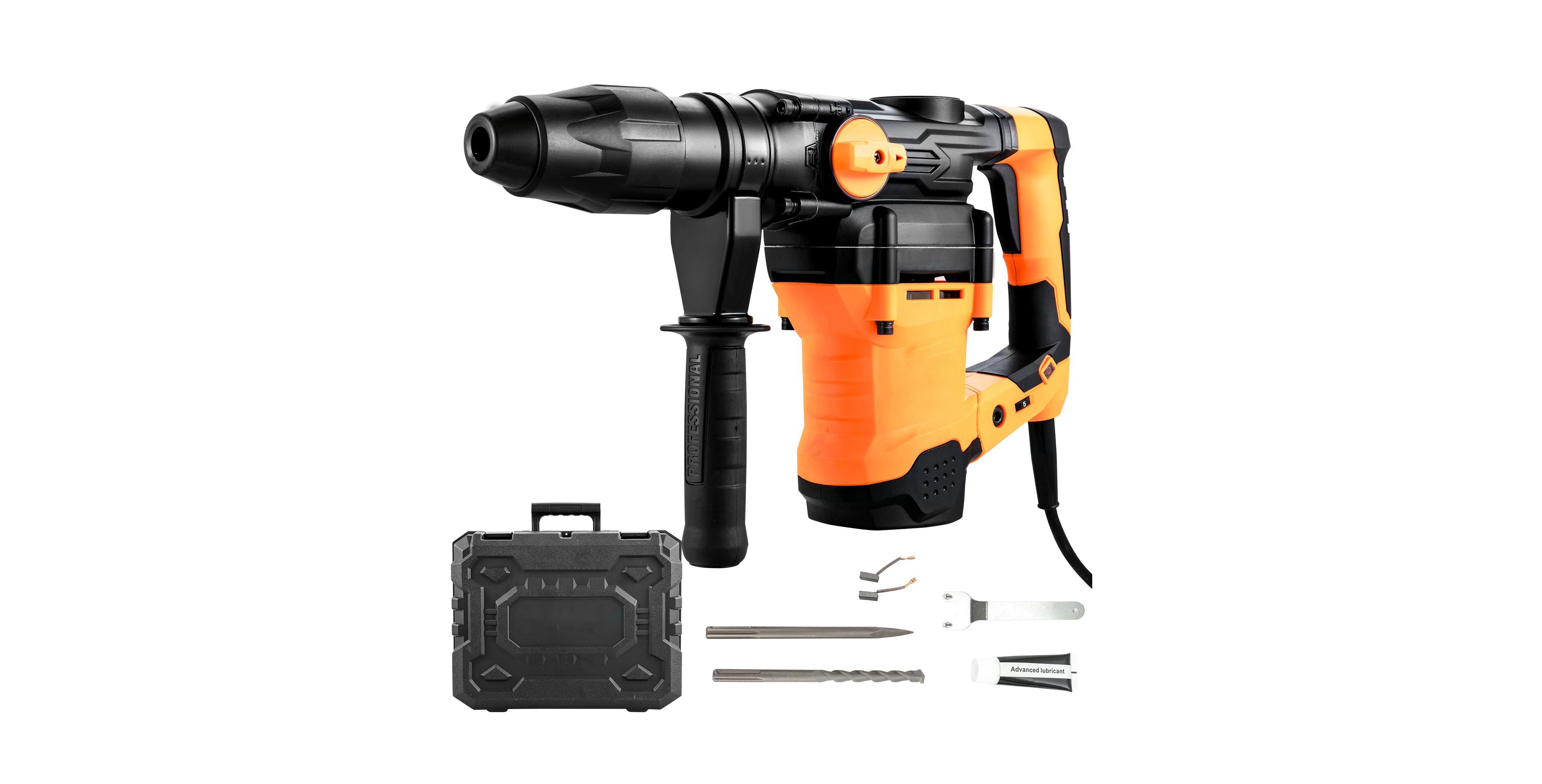 Mecale 1-9/16" Sds-Max Rotary Hammer Drill, 13 Amp Corded, Variable Speed, Vibration Control, Safety Clutch, Demolition Hammer