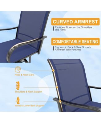 Outdoor Swivel Bar Stools Set of 4, Patio Swivel Bar Stools Chair