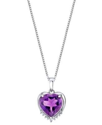 Amethyst (3-1/3 ct. t.w.) & Diamond Accent Pendant Necklace in Sterling Silver