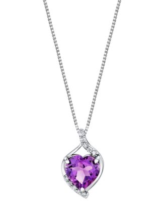 Amethyst (1-3/4 ct. t.w.) & Diamond Accent Pendant Necklace in Sterling Silver