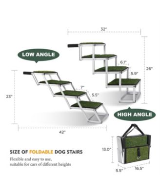 Dog Stairs for Large Dogs with Non-Slip Surface & Reinforced Design in Green