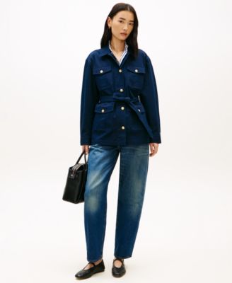 Women's Collared Front-Button Field Jacket