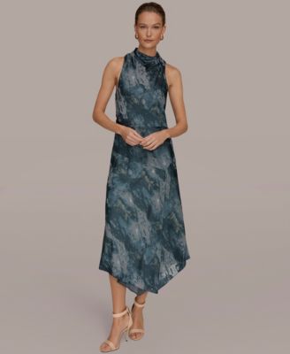 Women's Sleeveless High Neck Midi Dress