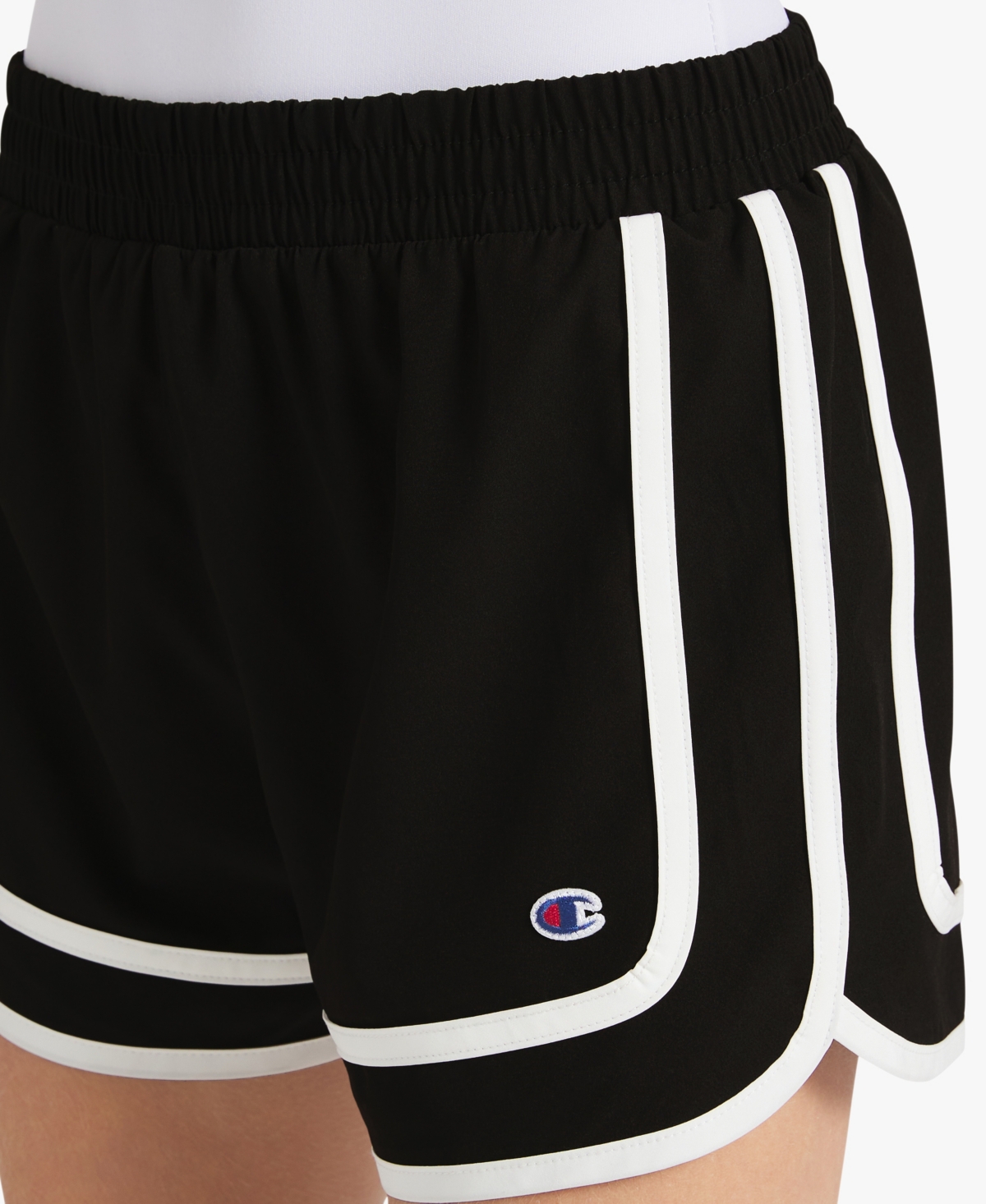 Champion Girls' 7-16 Two-Tone Varsity Pull-On Shorts