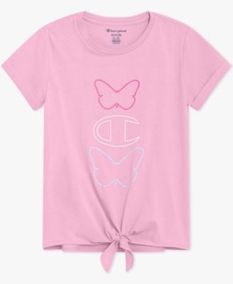 Girls' 7-16 Tie-Front Crewneck T-Shirt