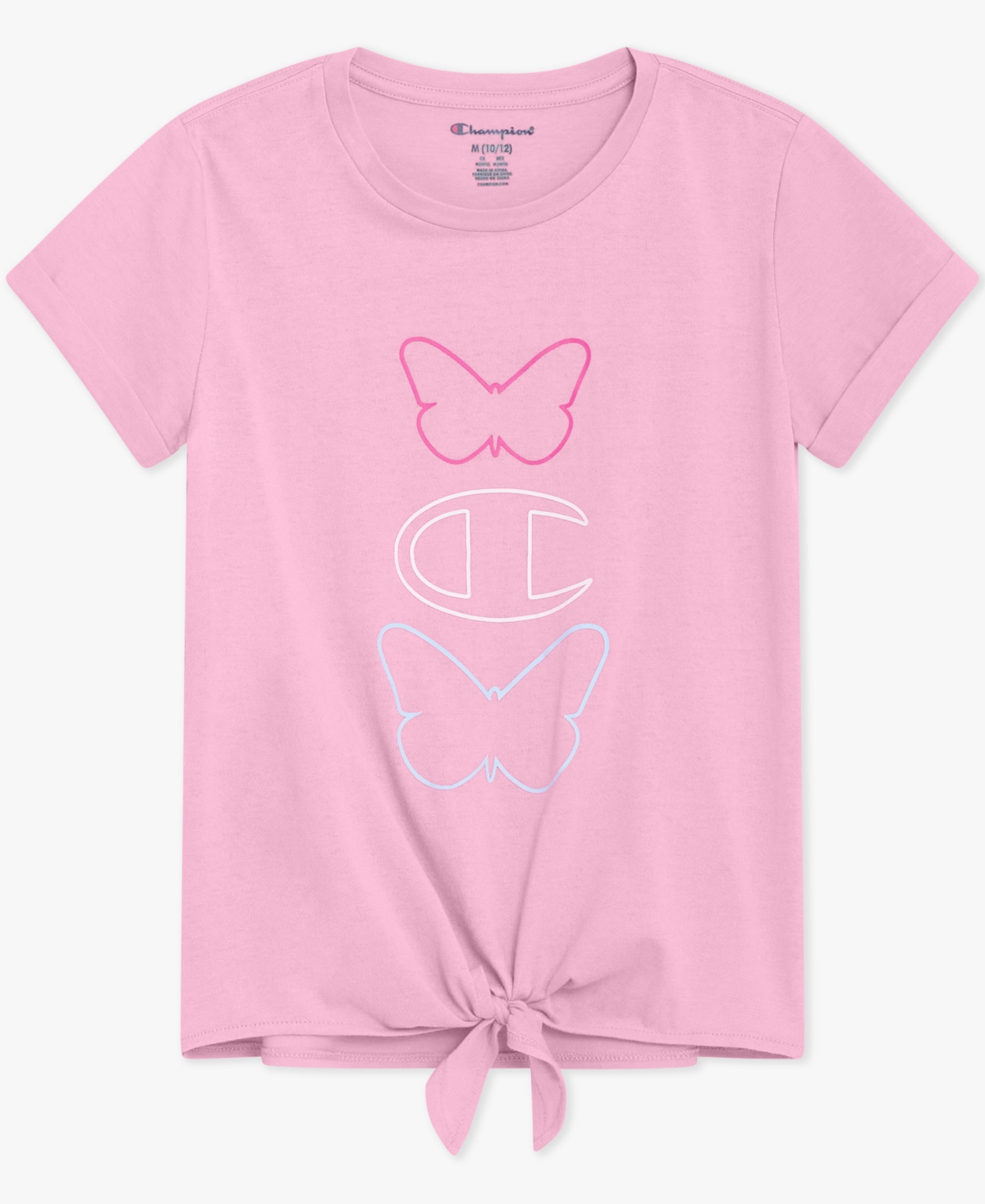 Champion Girls' 7-16 Tie-Front Crewneck T-Shirt