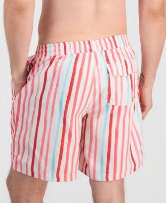 Men's Paint Stripe Swim Trunks