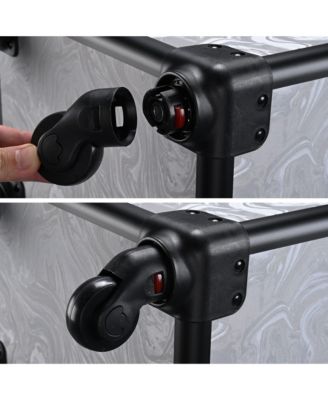 Makeup Train Case with Portable Cube Case Cosmetic Organizer Graystone