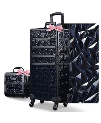 Makeup Train Case Kit with Cube Case Cosmetic Organizer 