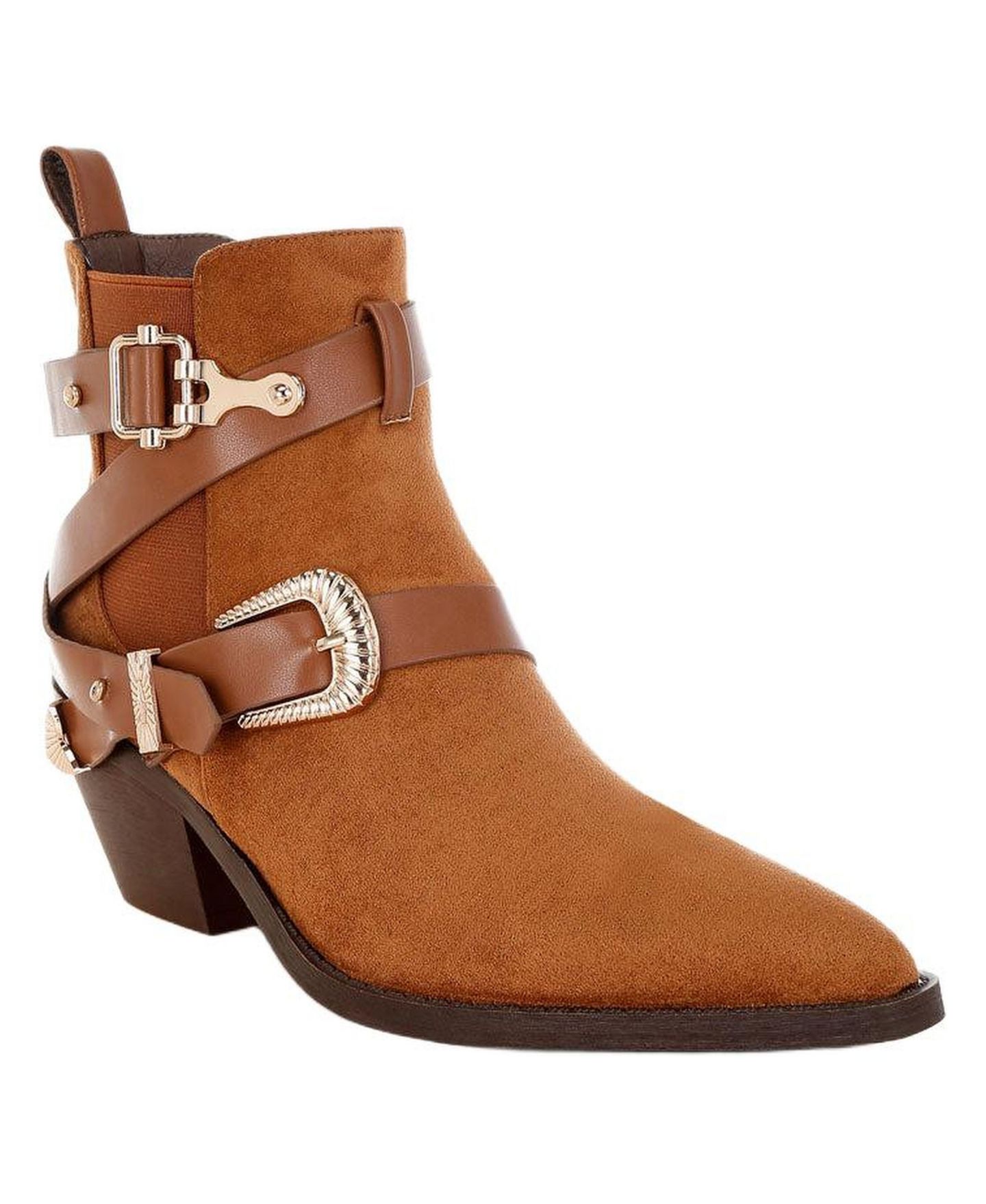 Женские ботинки London Rag Raveta Microfiber Buckle Strap Western, цвет: Бежевый / Хаки — фото 6