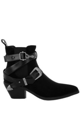 Womens Raveta Microfiber Buckle Strap Western Boots