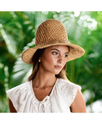 The Nina Raffia Hat In Beige