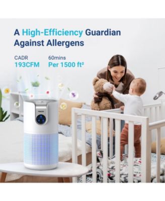 Air Purifiers for Room Up to 1500ft² with Aromatherapy, for Bedroom Pets Kitchen, Air Filter Cleaner for Wildfire Smoke