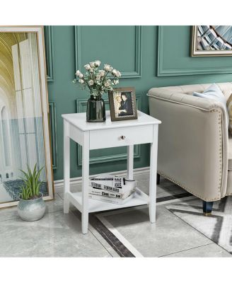 Wooden Nightstand  End Table Storage Display