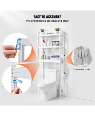 Over-The-Toilet Storage Shelf, 3-Tier Bathroom Space Saver Organizer Rack