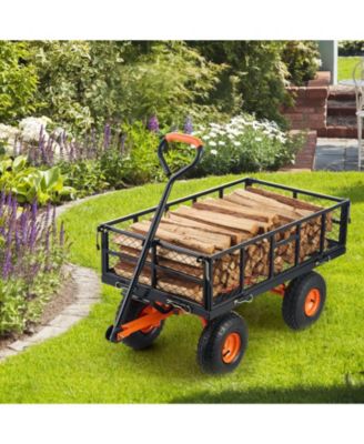 Garden Dump Cart, Dual-Function Handle, lb Load Capacity