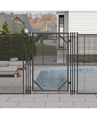 Pool Fence Gate, 4 ft x 2.5 ft Removable Inground Pool Gate Kit, Easy DIY Install, Child & Pet Safety Fence Gate with Stainless Latch