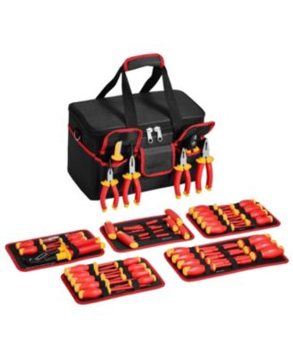 50-Piece Insulated Screwdriver Set, 1000V Electrician Tool Kit with Magnetic Tips, T-Handle Hex Wrench & Voltage Tester