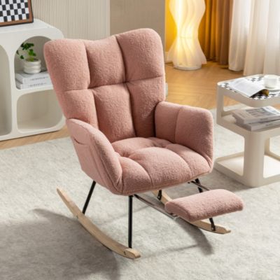 Modern Rocking Chair, Leisure Sofa Glider Chair, Comfy Accent Chair, Lounge Chair with High Backrest