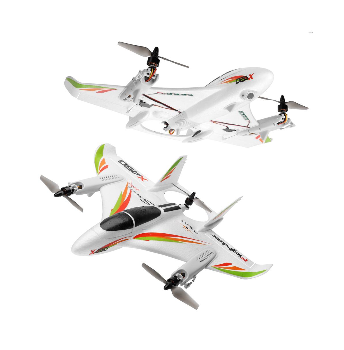 Bruce & Shark Vtol Rc Plane | 6CH, 3D/6G Modes, Brushless Motors, Led Lights