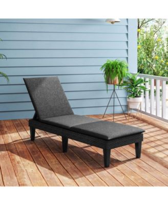 3-Position Adjustable Patio Chair with Comfortable Cushion