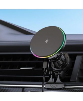 Car Magnetic Wireless Charger, 15W Fast Phone Holder, 360&deg; Adjustable for Air Vent, Compatible with iPhone 16 15 14 13 12 Pro Max Plus