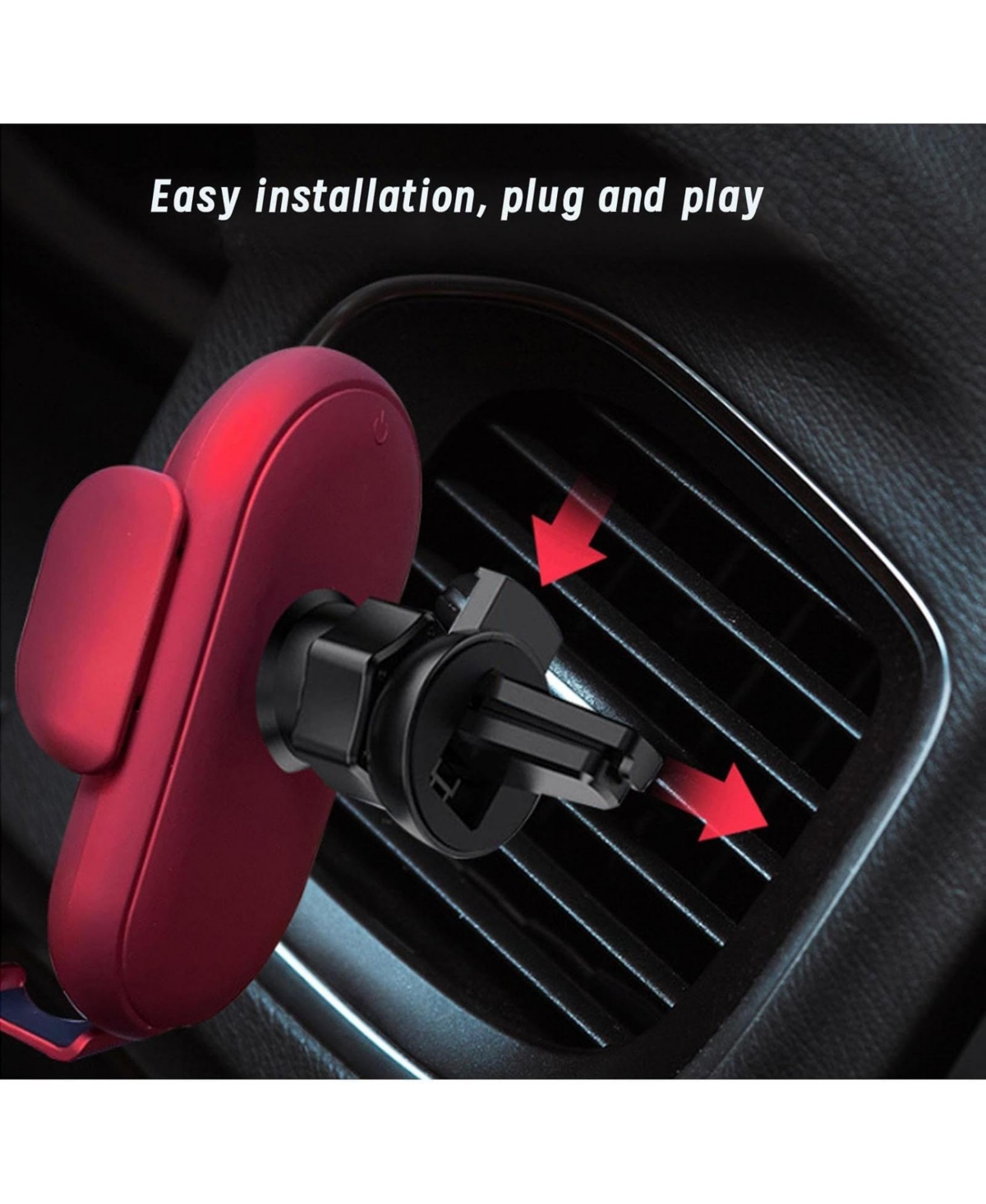 Risokeys Infrared induction induction car wireless charger, smart car wireless charger mobile phone holder for all mobile phones (Black)