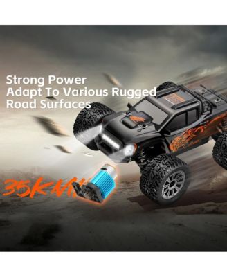 1:16 RC Monster Truck, 22 MPH High-Speed 4WD Off-Road Vehicle with LED Lights