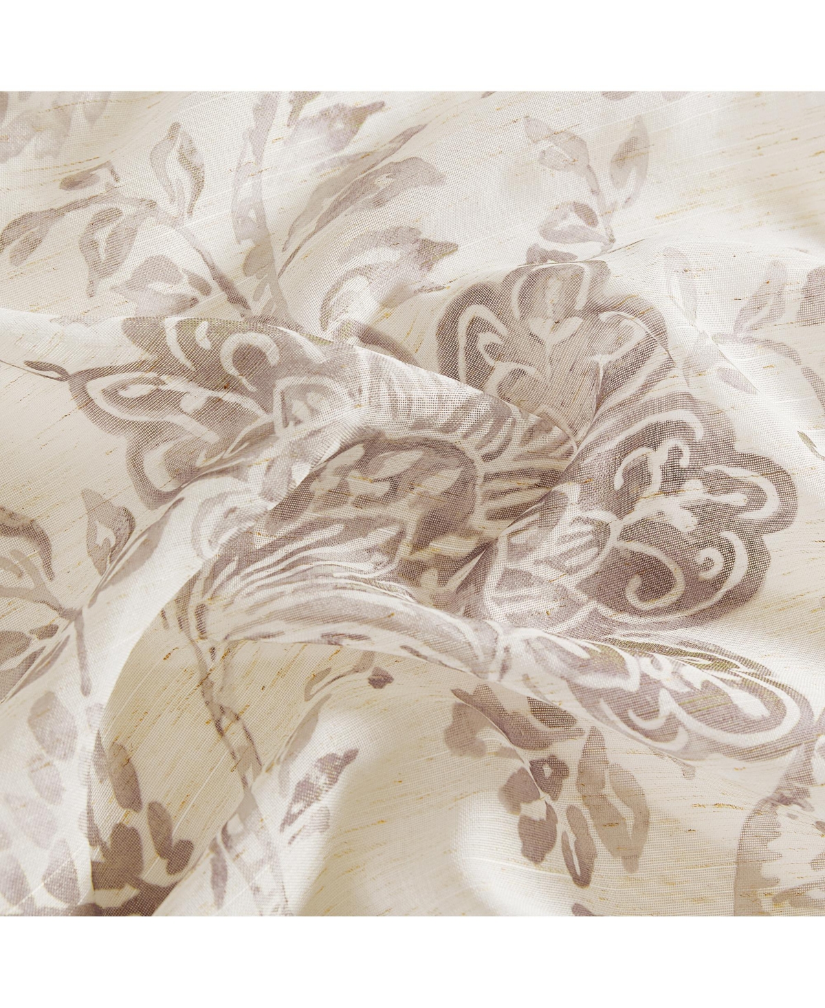 Elrene Home Fashions Westport Floral Tie-Top Sheer Window Curtain