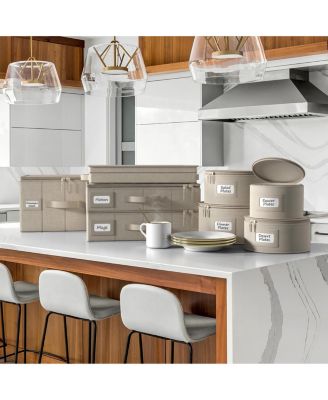 China Storage Containers – Dinnerware Organizer for Dinner Plates with Lid (Holds Service for 12) with Felt Protectors – 12 x 6.25