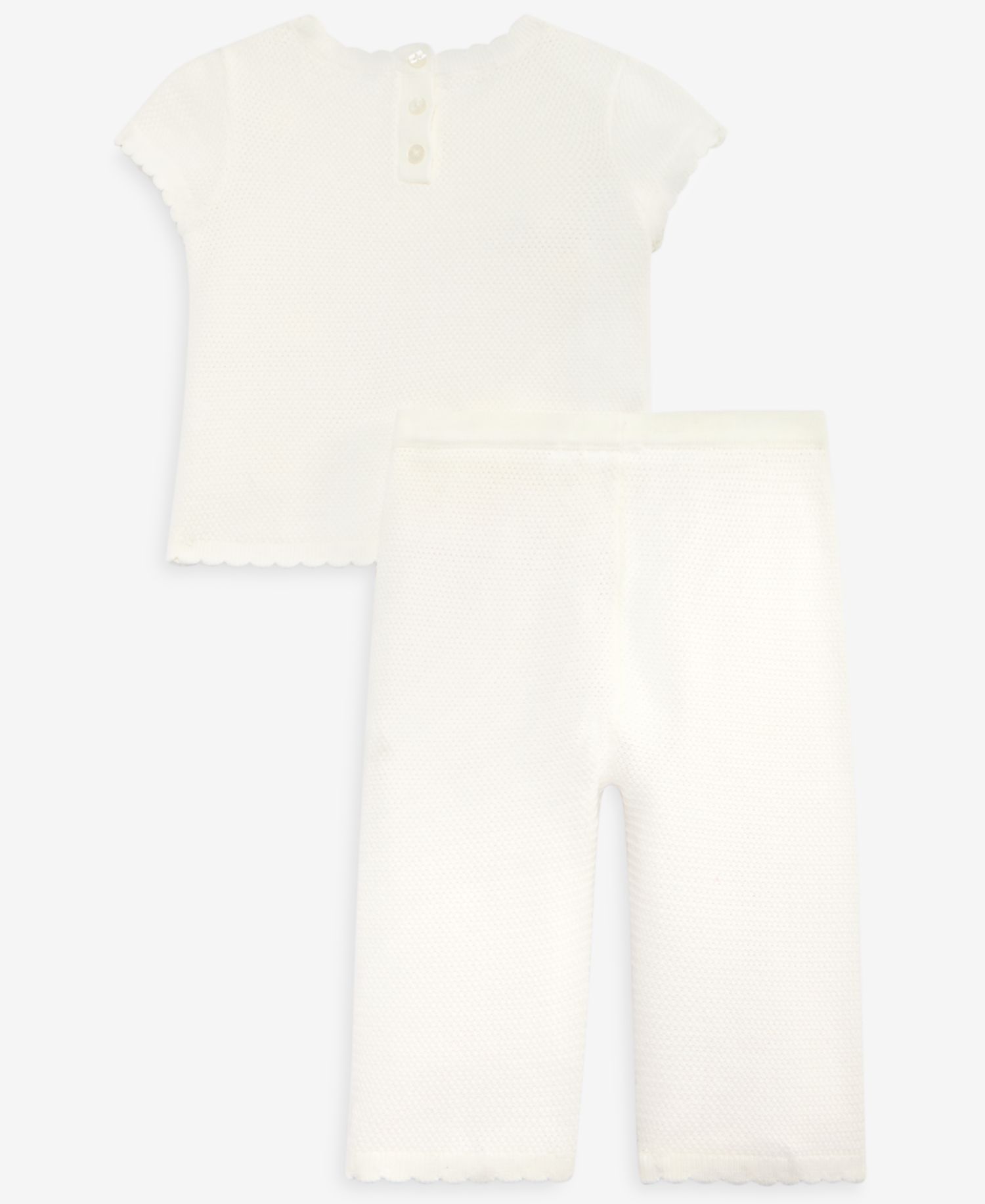 Baby Girls' Crochet Floral Sweater and Pants, 2-Piece Set