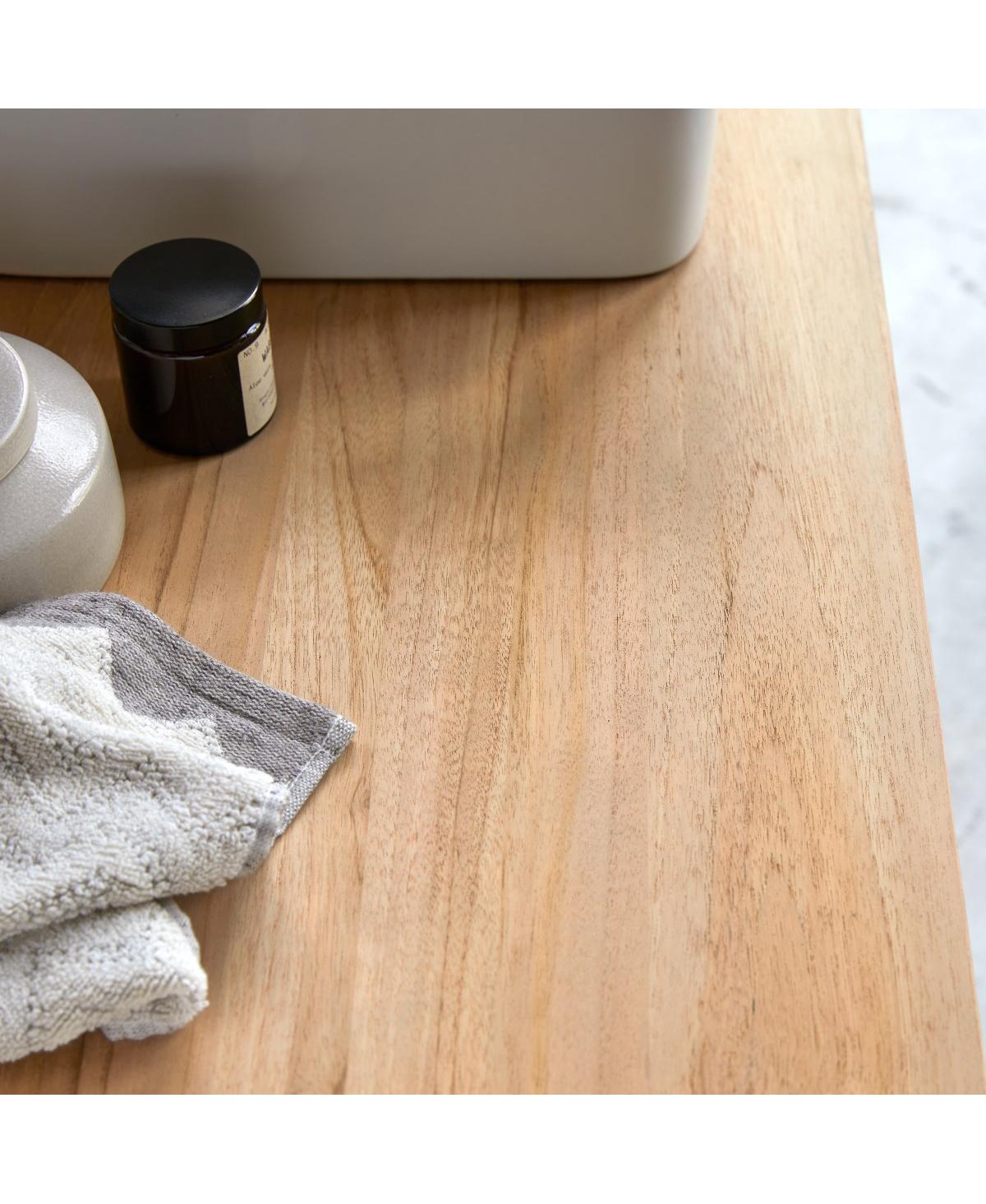 Tikamoon Solid Natural Teak Wood Vanity Cabinet Wash-stand Bathroom Wash Unit Design