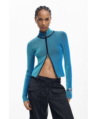 Women's High Neck Zipper Sweater