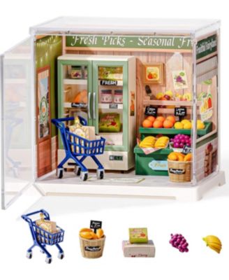 DIY Miniature House Kit, Mini Dollhouse Kit, Tiny House Kit for Adults, Wooden Furniture Kit, Christmas/Birthday Gifts for Family/Friends