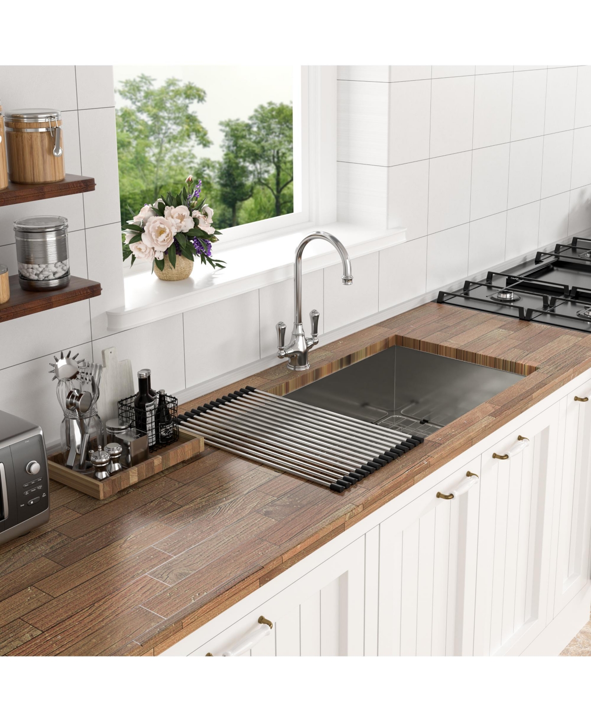 flynama 33x19x9inch Undermount Kitchen Sink Stainless Steel Single Bowl 16 Gauge Deep Basin