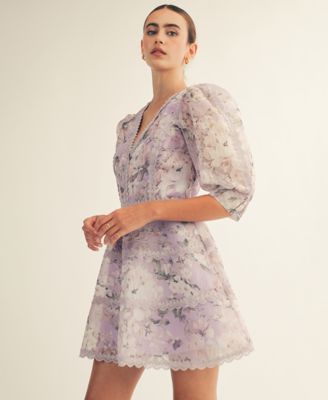 Women's Scarlett Printed V-Neck Mini Dress