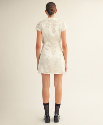 Women's Casey Tie Neck Mini Dress