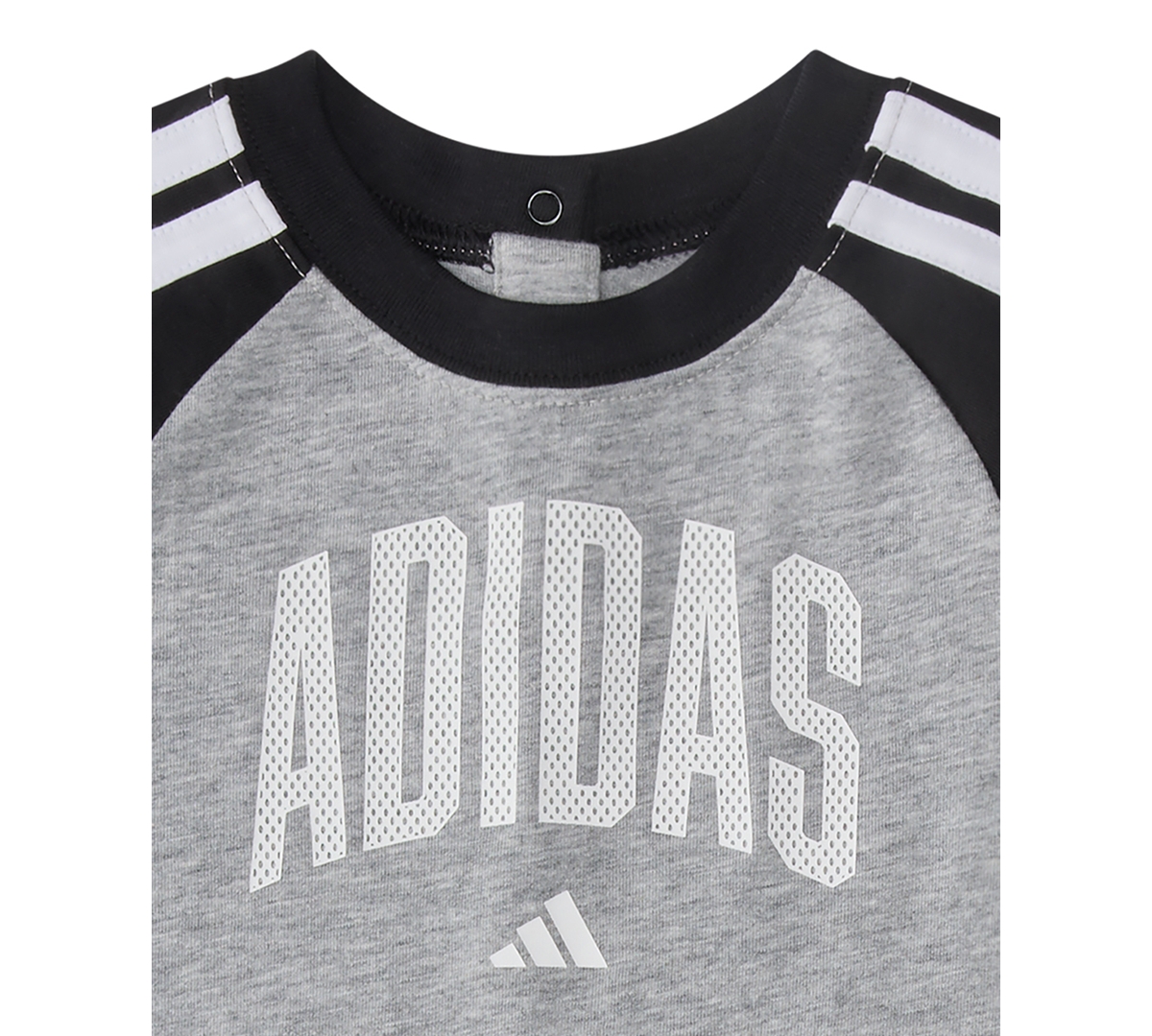 adidas Baby Boys' 3-Stripe Raglan-Sleeve Crewneck Coverall