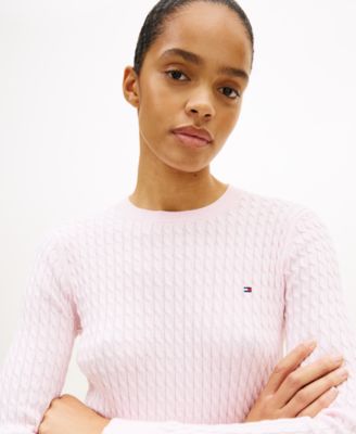 Women's Fine Gauge Cable Crewneck Top