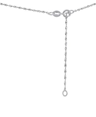 Sapphire (1 ct. t.w.) & Diamond (1/6 ct. t.w.) Pendant Necklace in 14k White Gold