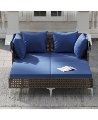 Patio Chaise Lounge Chair with 6-Level Adjustable Backrest