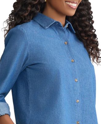 Women's Long-Sleeve Button Down Shirt