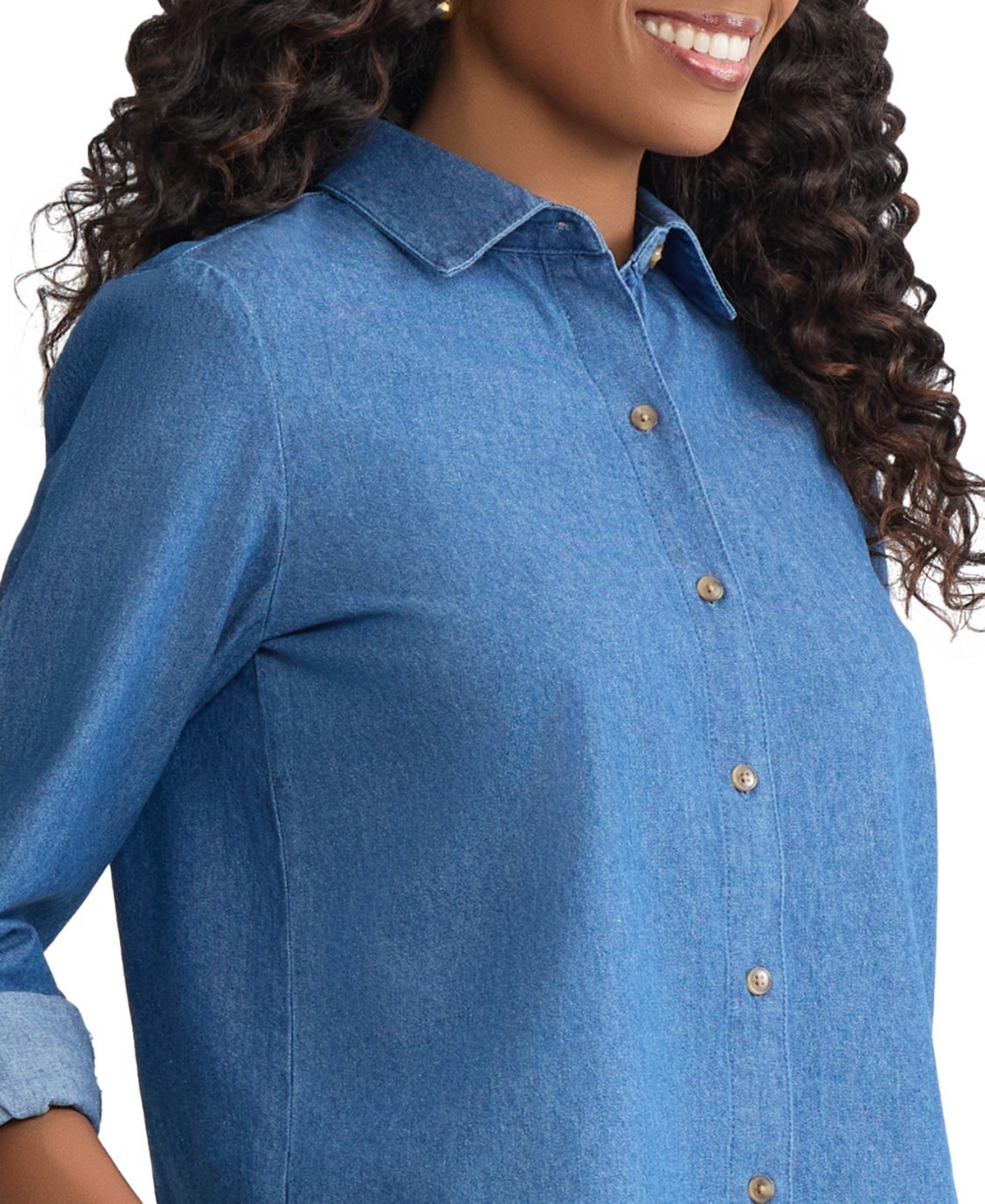 Jones New York Women's Long-Sleeve Button Down Shirt