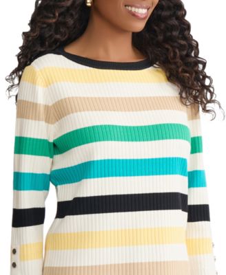 Women's Boat Neck Stripe Top